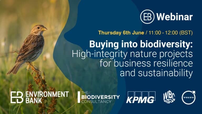 Buying into biodiversity: High-integrity nature projects for business resilience and sustainability - with Environment Bank, The Biodiversity Consultancy, KPMG, WBCSD, and Volvo
