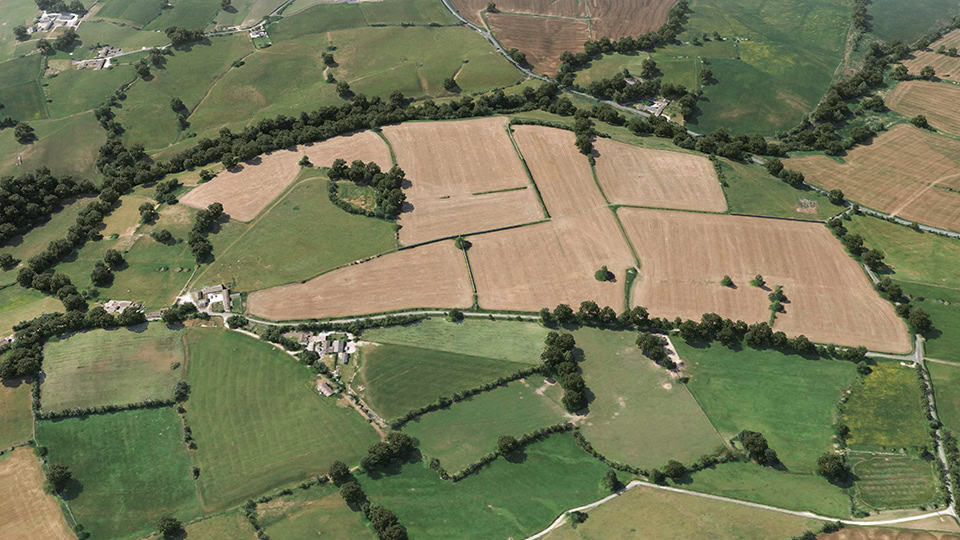 Birds-eye render of Harrogate Habitat Bank before restoration